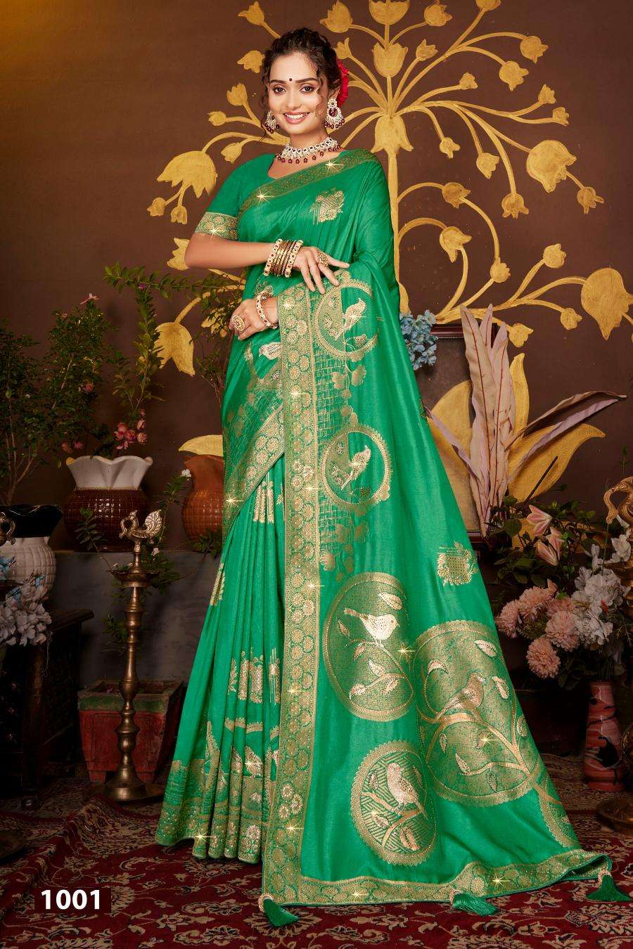 Saroj Nairaa Dola swarovski vol.1 Surat party wear sarees