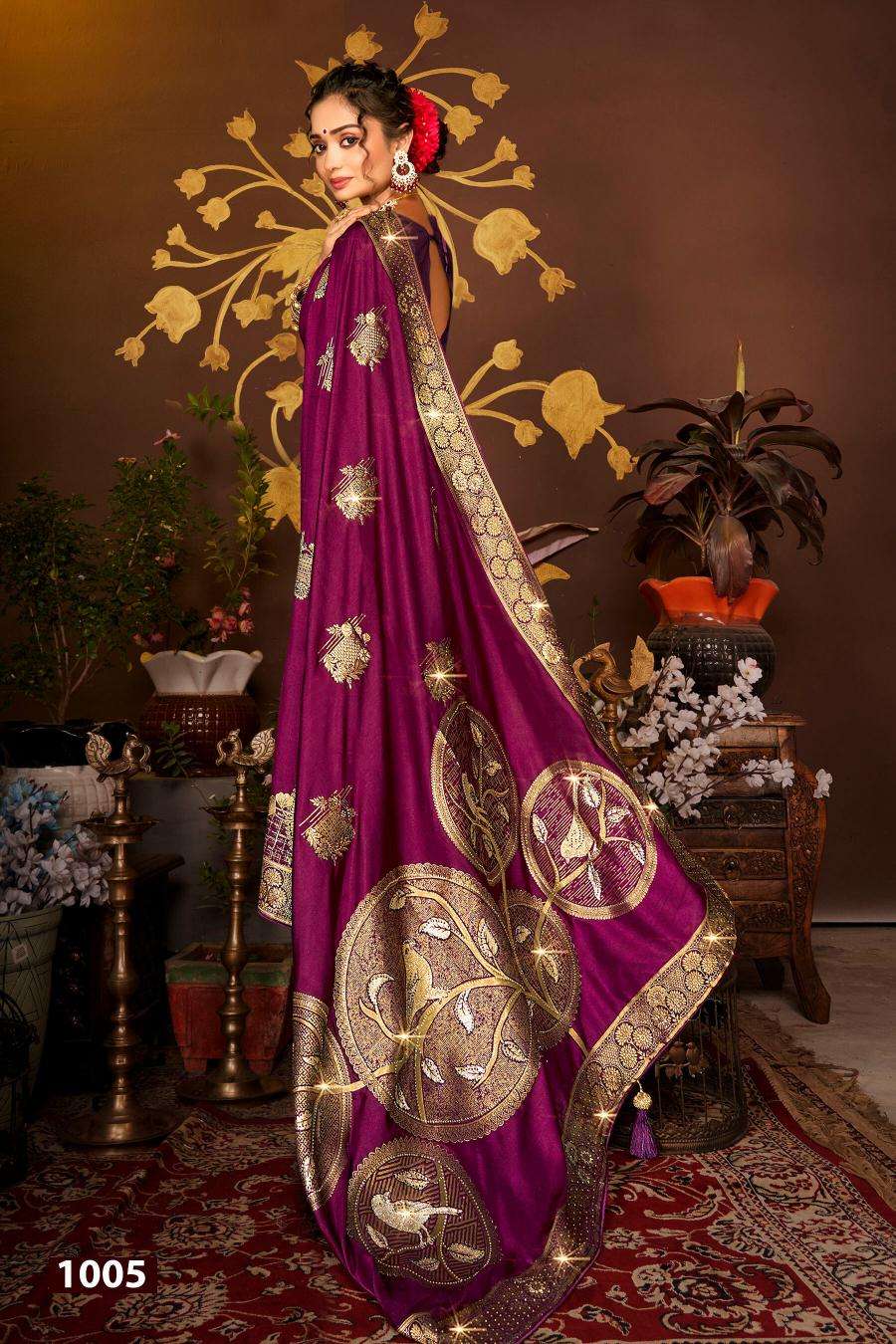 Saroj Nairaa Dola swarovski vol.1 Surat party wear sarees