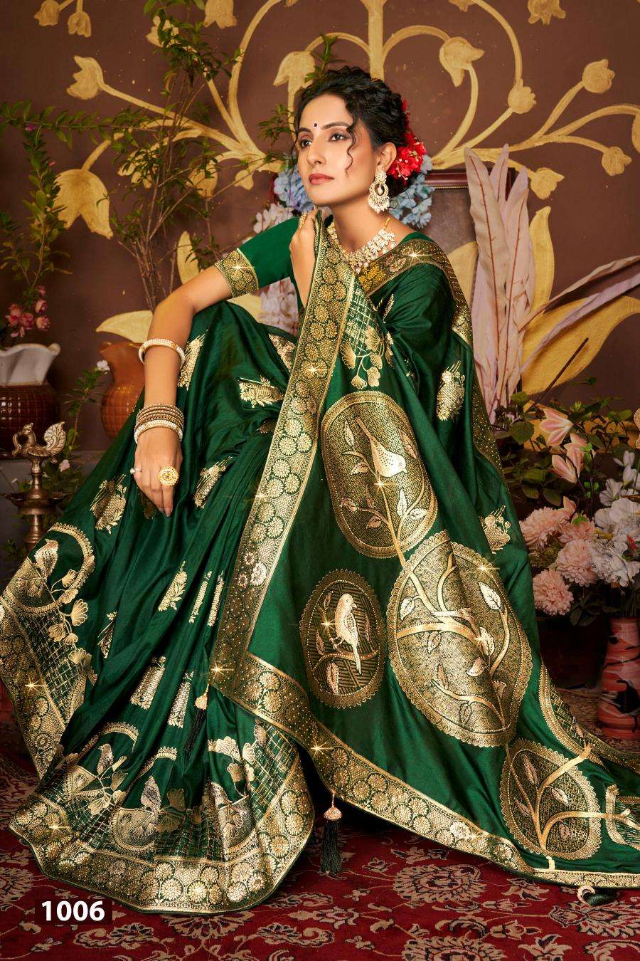 Saroj Nairaa Dola swarovski vol.1 Surat party wear sarees