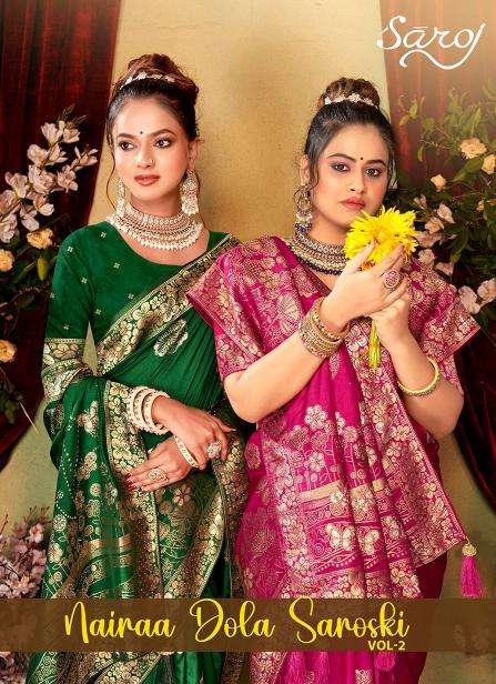 Saroj Nairaa Dola swarovski vol.2 Surat saree online shopping