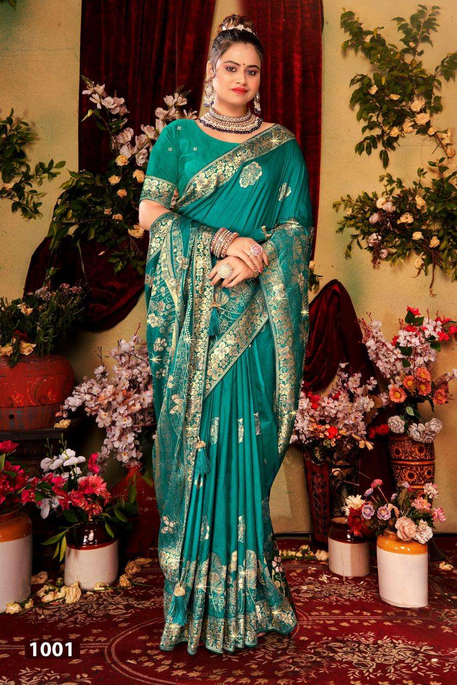 Saroj Nairaa Dola swarovski vol.2 Surat saree online shopping