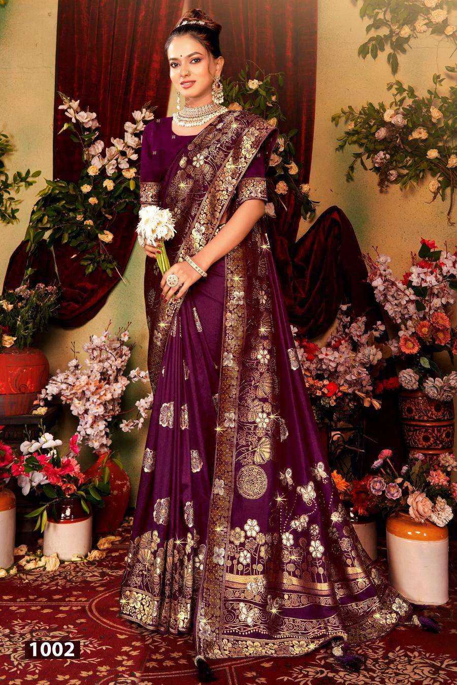 Saroj Nairaa Dola swarovski vol.2 Surat saree online shopping