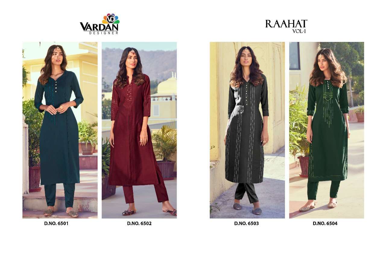 Vardan Designer RAAHAT Vol 1 Fashion Kurtis online