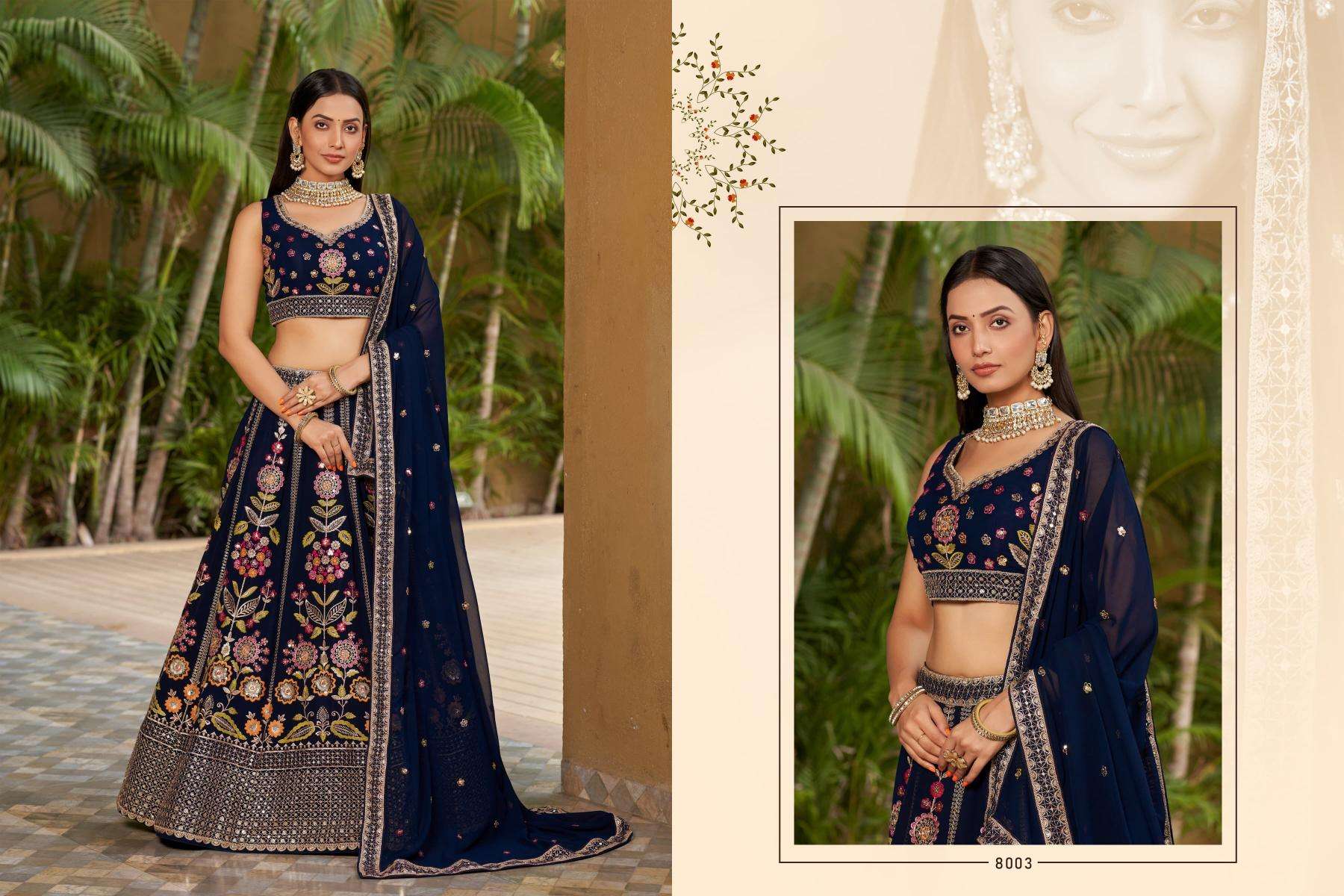 Zeel Clothing Golden Palm lehenga Choli wholesalers in Gujarat