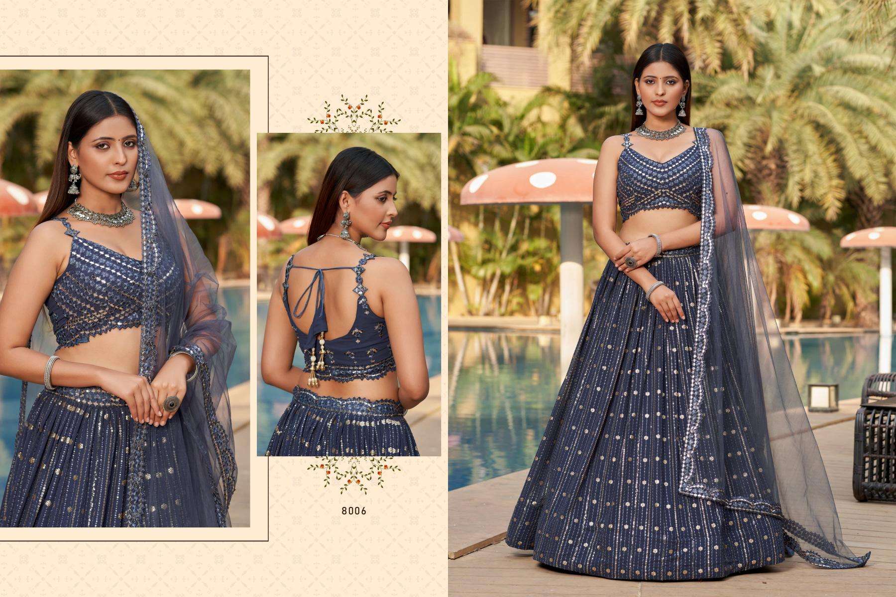 Zeel Clothing Golden Palm lehenga Choli wholesalers in Gujarat