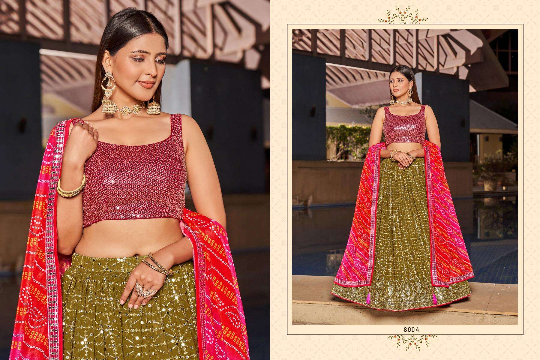 Zeel Clothing Golden Palm lehenga Choli wholesalers in Gujarat