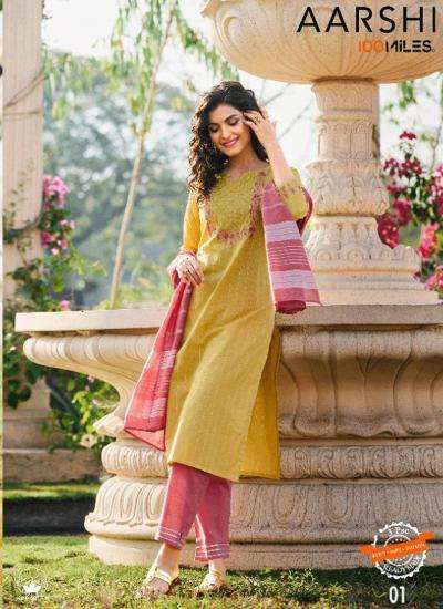 100 Miles Aarshi Latest kurtis wholesale in Surat