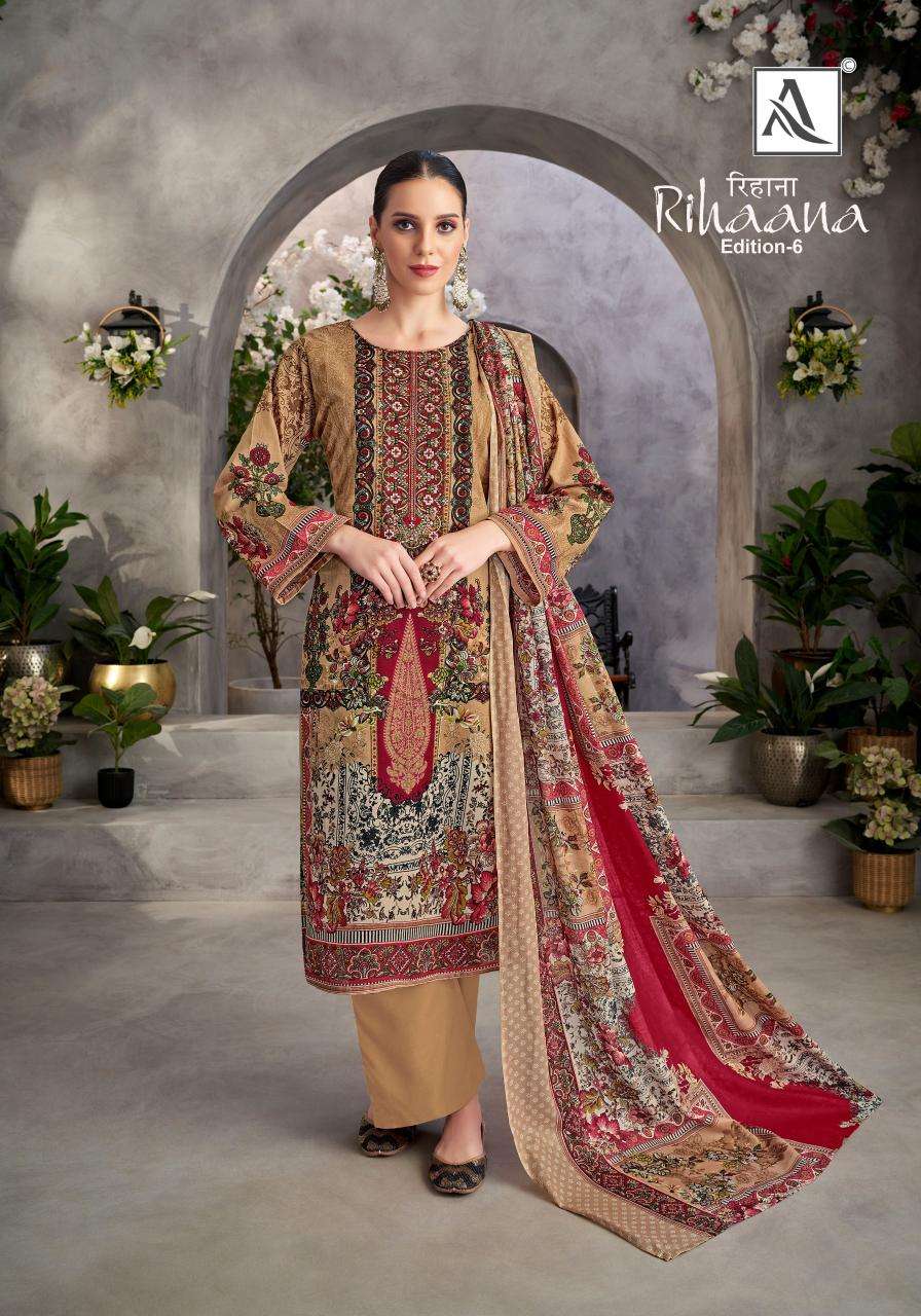 Alok Rihaana Vol 6 Designer Deraler Dress Materials in Surat