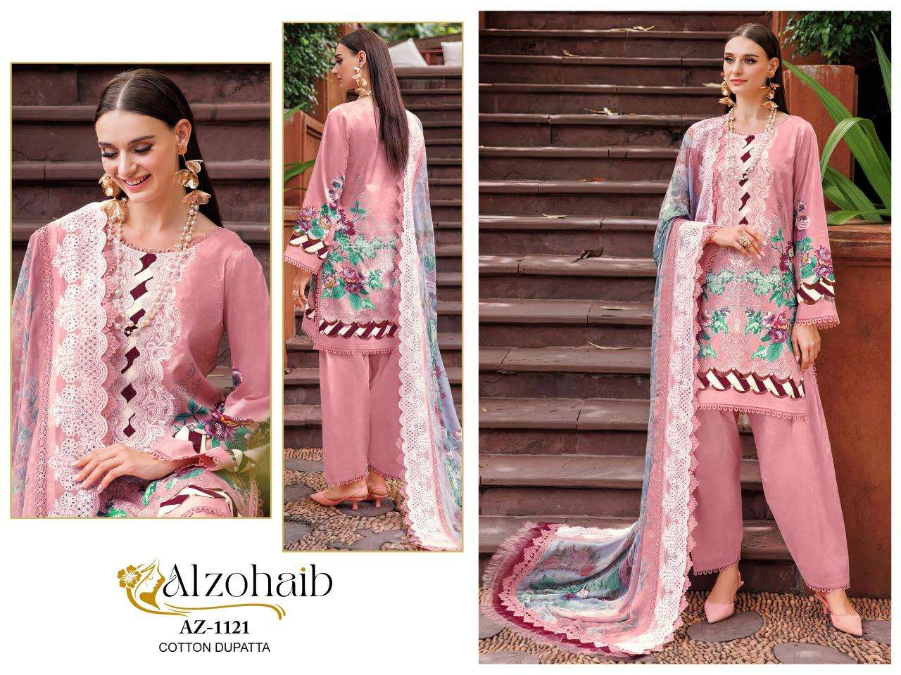 Alzohaib Az 1116 To 1131 Chiffon Dupatta Pakistani suits manufacturers in Mumbai