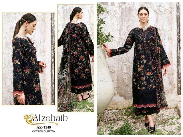 Alzohaib Az 1140 and 1142 Chiffon Dupatta Wholesale ladies Salwar Kameez