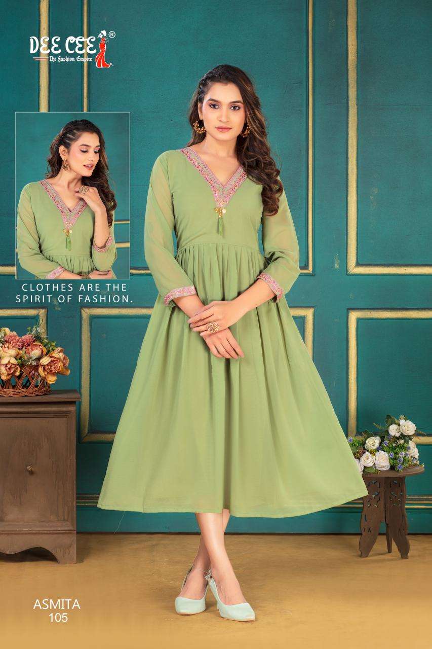 Deecee Asmita GEORGETTE Indian Kurti distributors