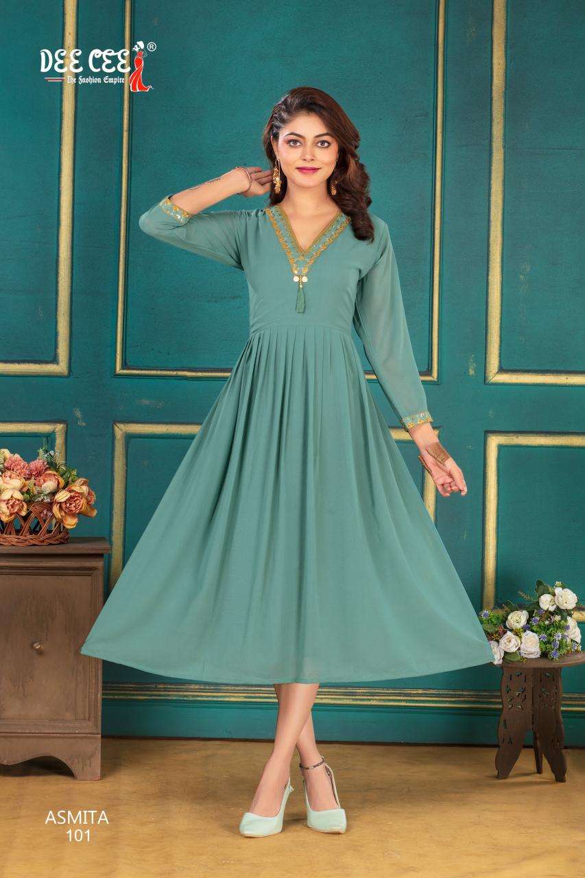 Deecee Asmita GEORGETTE Indian Kurti distributors