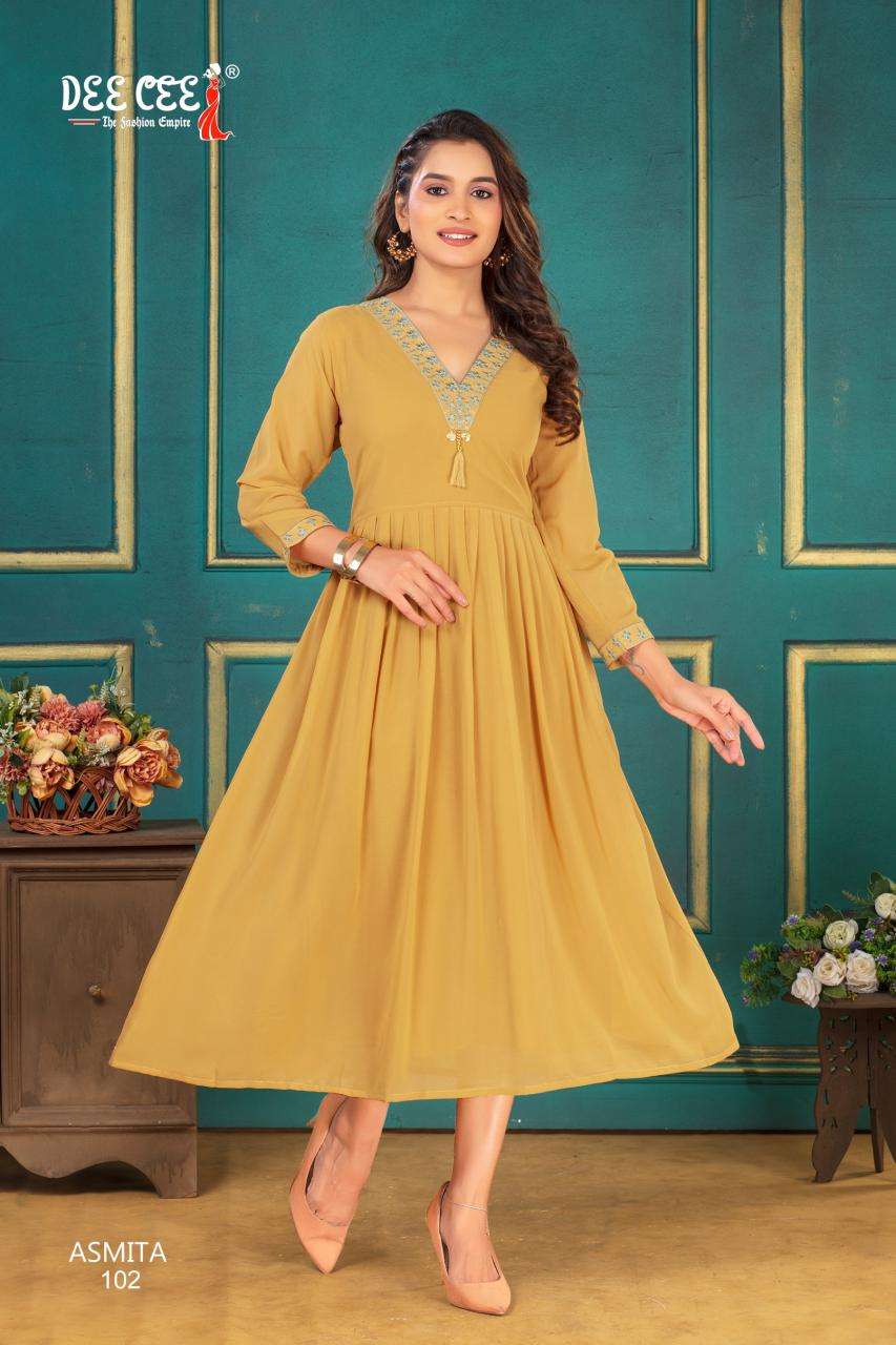 Deecee Asmita GEORGETTE Indian Kurti distributors