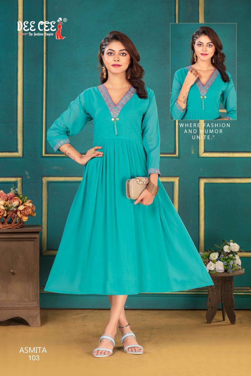 Deecee Asmita GEORGETTE Indian Kurti distributors