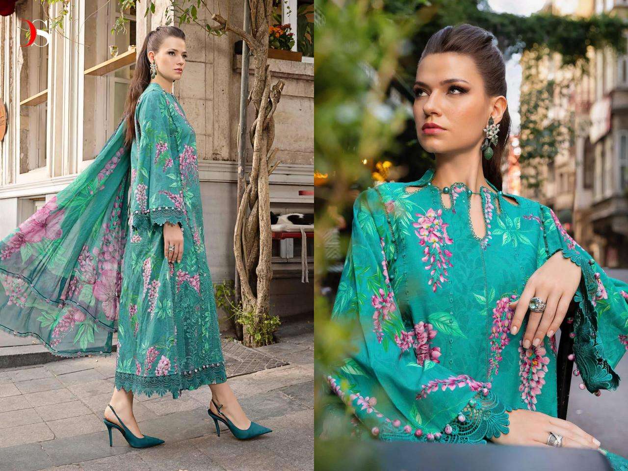 Deepsy Maria B MPrints 24 Vol 5 Chiffon Dupatta Pakistani lawn suits in Gujarat