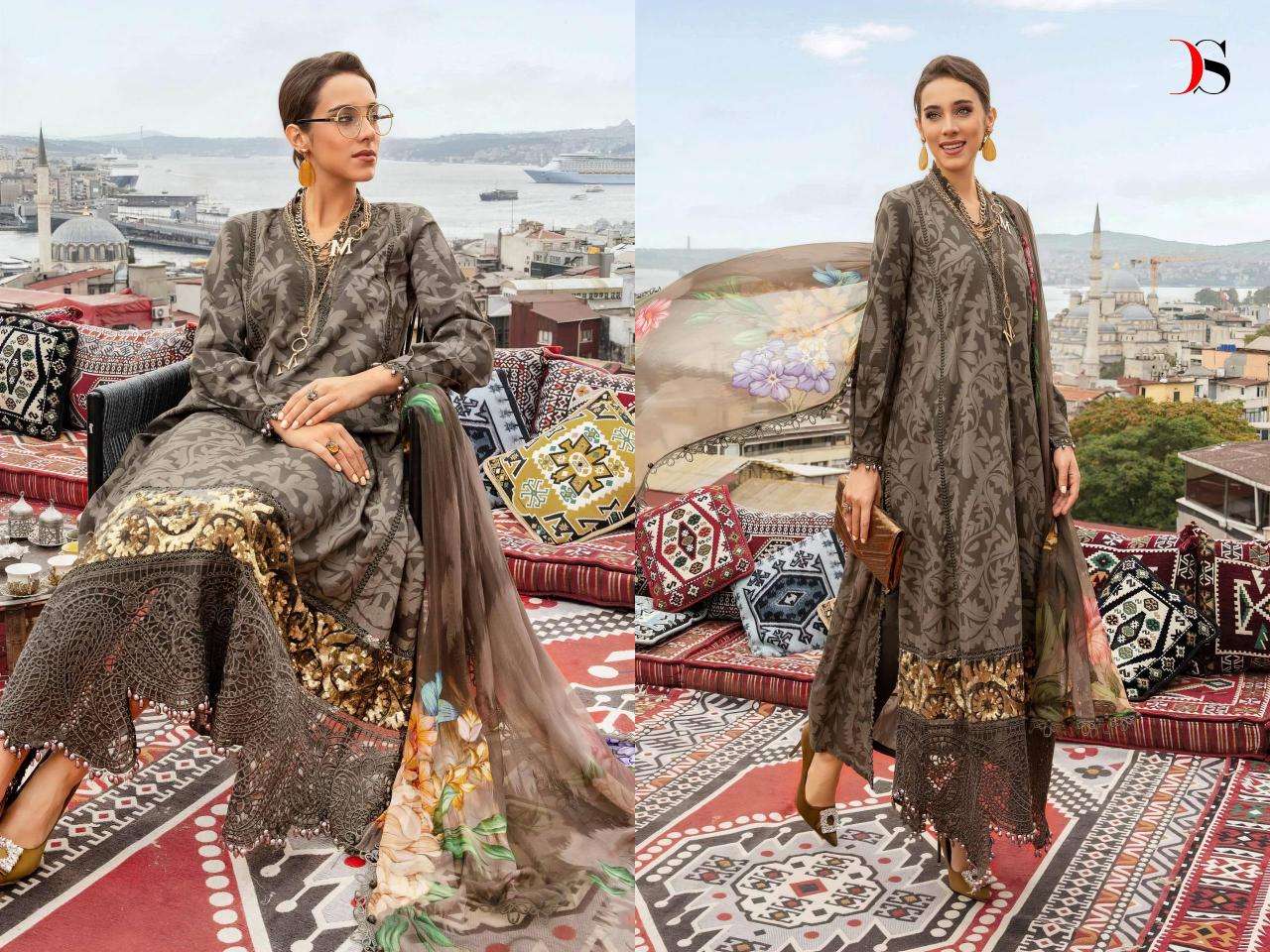 Deepsy Maria B MPrints 24 Vol 5 Chiffon Dupatta Pakistani lawn suits in Gujarat