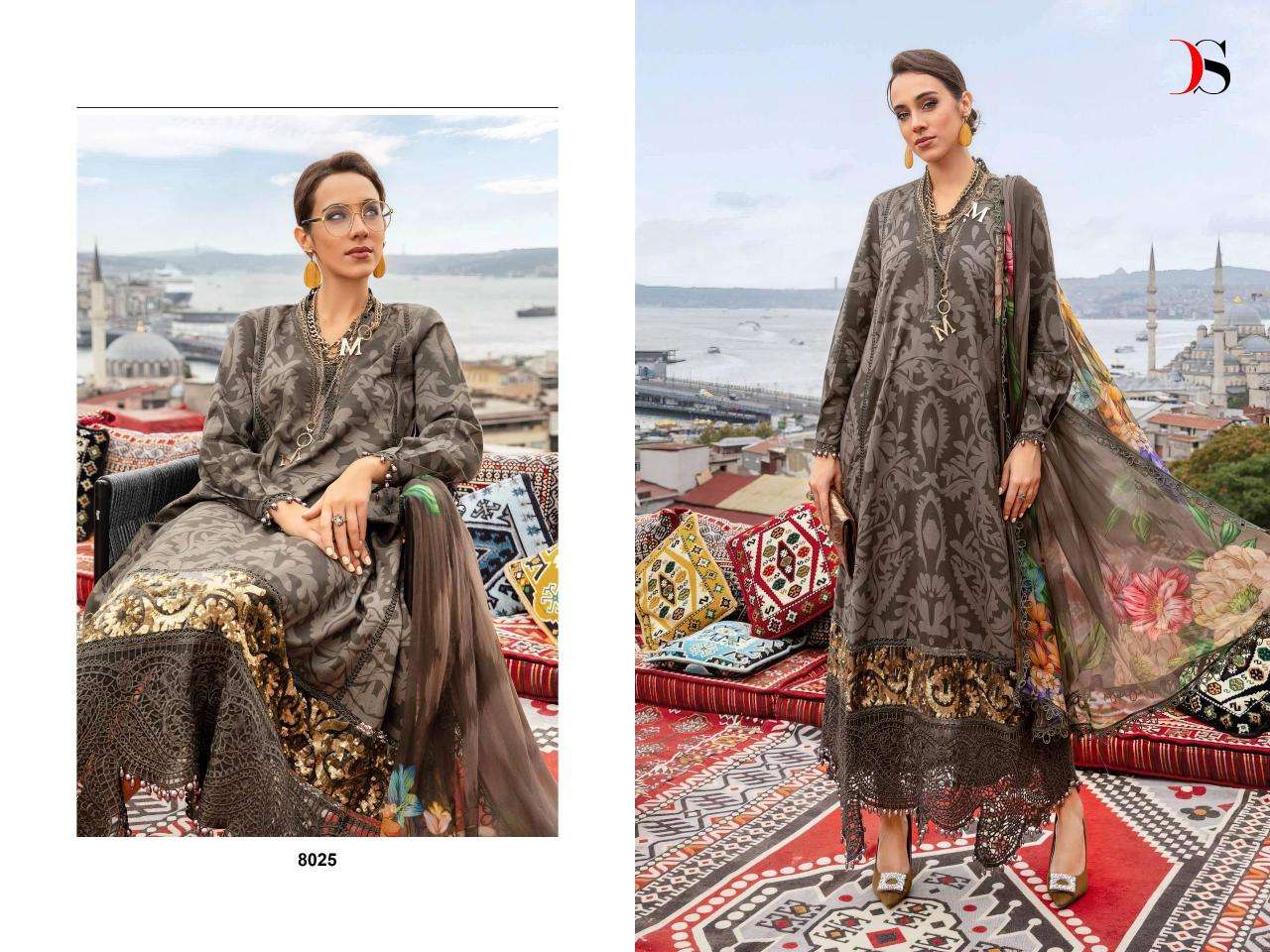 Deepsy Maria B MPrints 24 Vol 5 Chiffon Dupatta Pakistani lawn suits in Gujarat