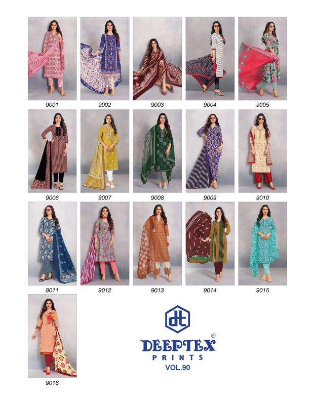 Deeptex Miss India Vol 90 Surat cotton dress materials