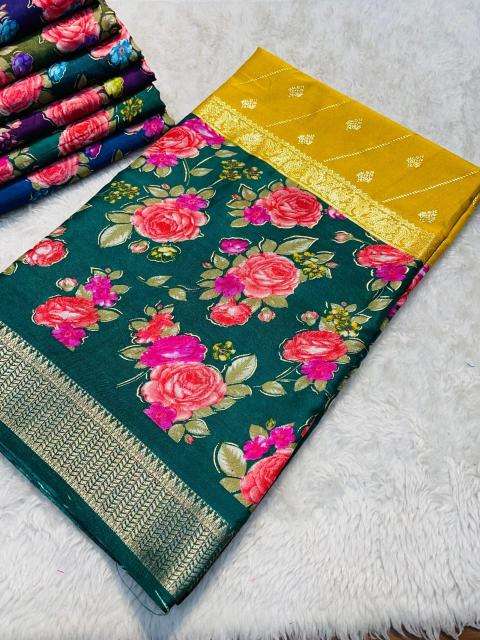 Ethosari Rose Foil Saree wholesale market in Surat