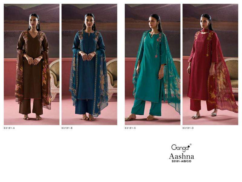 Ganga Aashna 3181 Pakistani designer suits online in Heydrabad