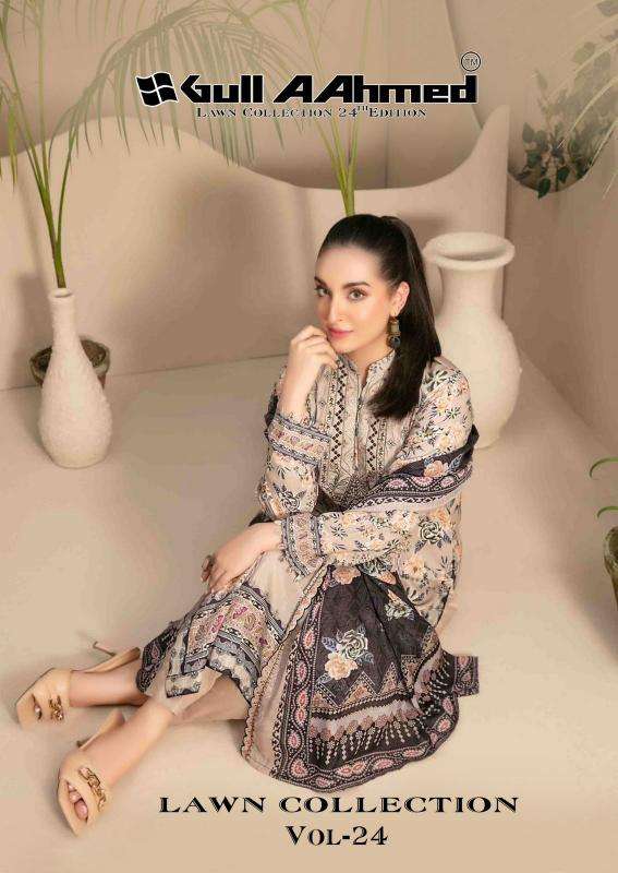 Gull AAhmed Lawn Vol 24 Ladies dress material suppliers in Mumbai