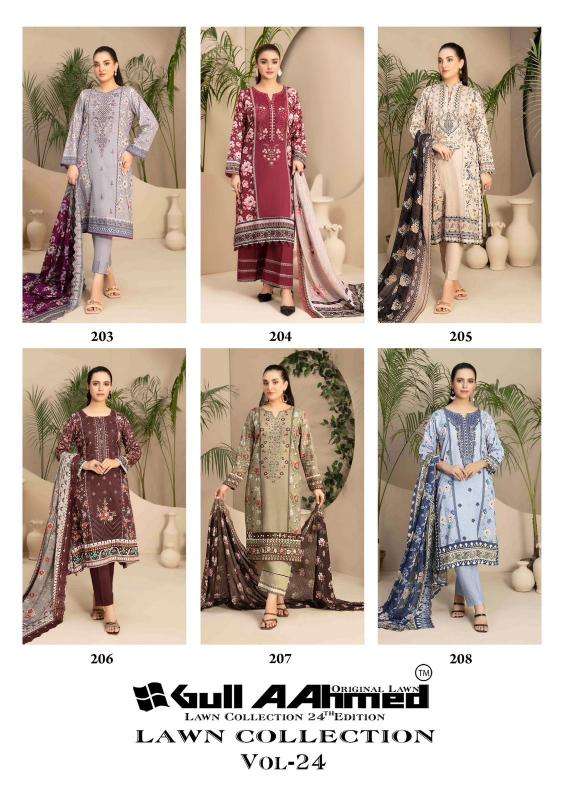 Gull AAhmed Lawn Vol 24 Ladies dress material suppliers in Mumbai