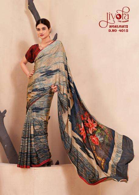 Jivotra Rainbow Crepe Soft silk Party wear sarees wholesalers Mumbai