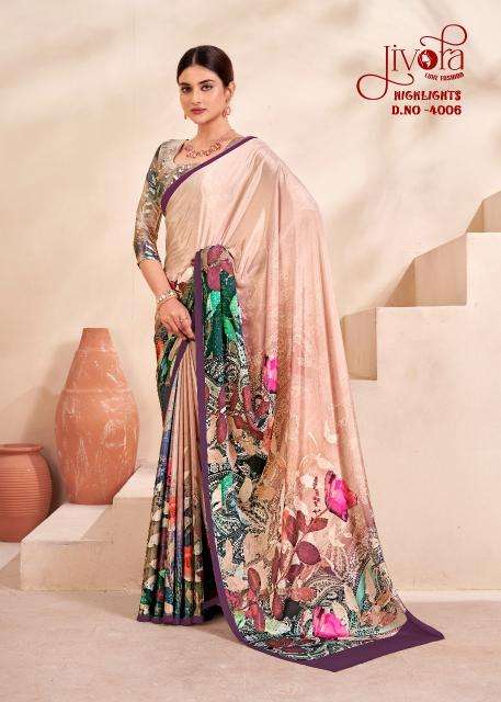 Jivotra Rainbow Crepe Soft silk Party wear sarees wholesalers Mumbai