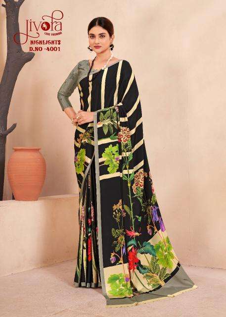 Jivotra Rainbow Crepe Soft silk Party wear sarees wholesalers Mumbai