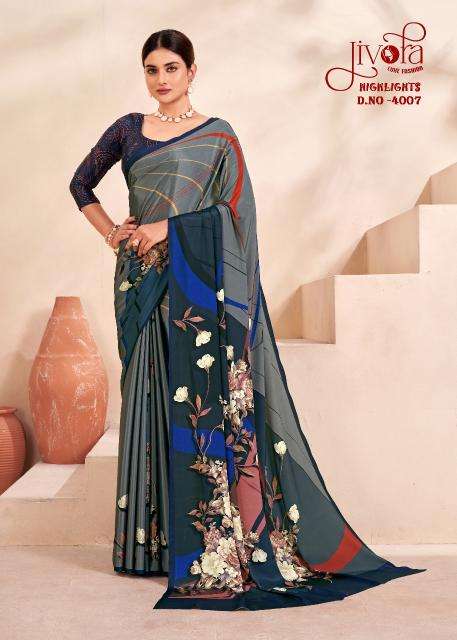 Jivotra Rainbow Crepe Soft silk Party wear sarees wholesalers Mumbai