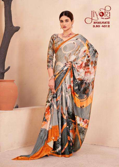 Jivotra Rainbow Crepe Soft silk Party wear sarees wholesalers Mumbai