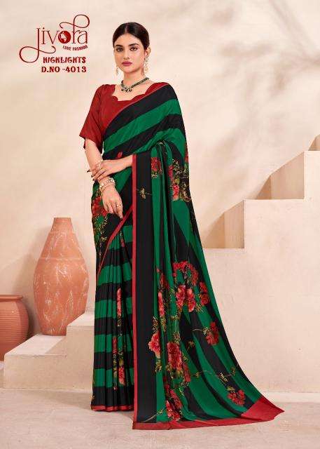 Jivotra Rainbow Crepe Soft silk Party wear sarees wholesalers Mumbai