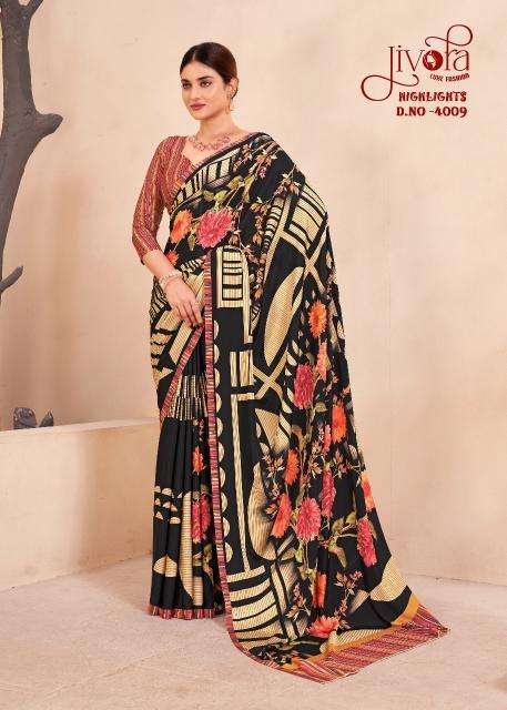 Jivotra Rainbow Crepe Soft silk Party wear sarees wholesalers Mumbai