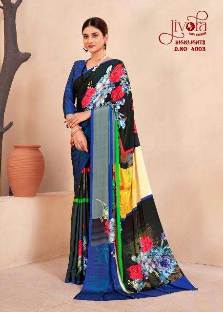 Jivotra Rainbow Crepe Soft silk Party wear sarees wholesalers Mumbai