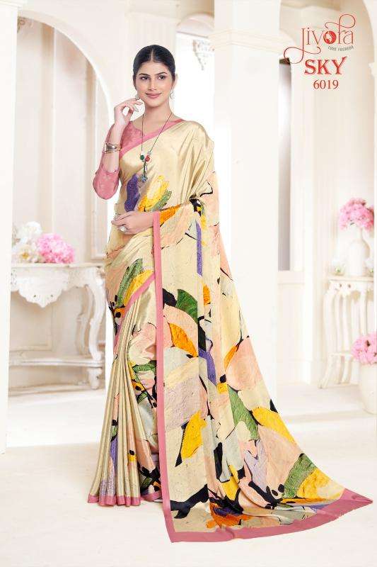 Jivotra Sky Crepe Soft silk Designer sarees in Mumbai