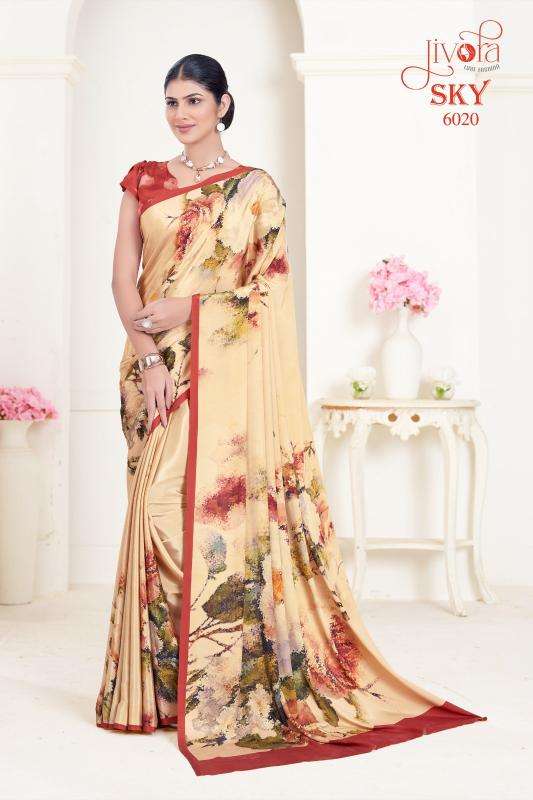 Jivotra Sky Crepe Soft silk Designer sarees in Mumbai