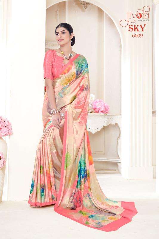 Jivotra Sky Crepe Soft silk Designer sarees in Mumbai