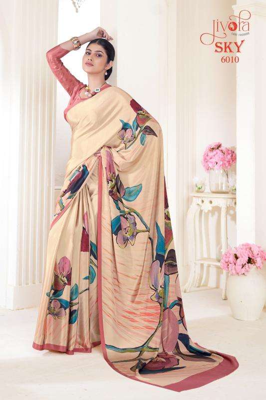 Jivotra Sky Crepe Soft silk Designer sarees in Mumbai