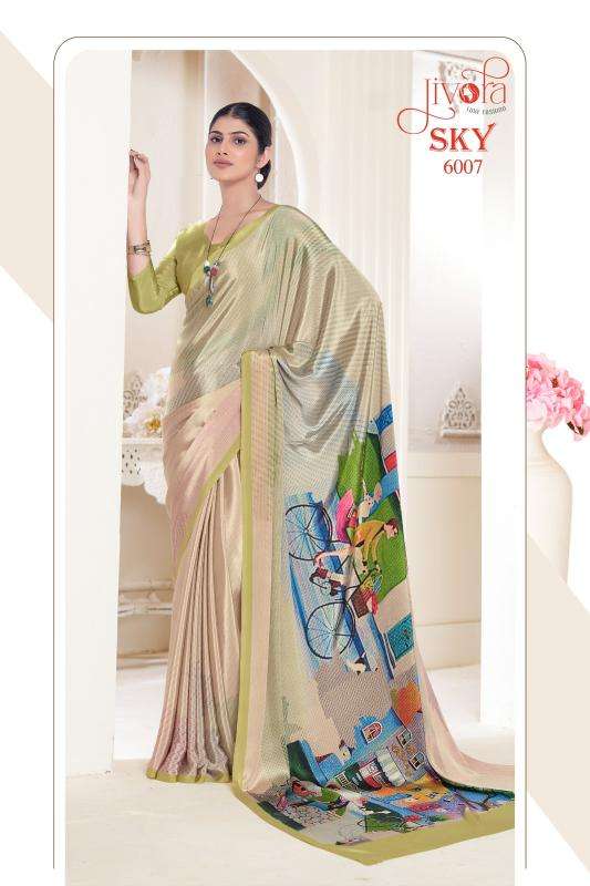 Jivotra Sky Crepe Soft silk Designer sarees in Mumbai