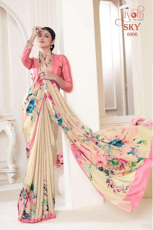 Jivotra Sky Crepe Soft silk Designer sarees in Mumbai