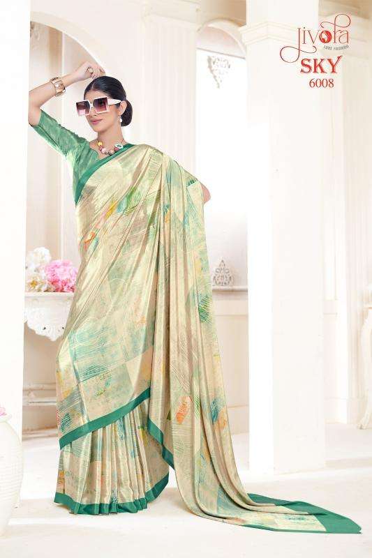 Jivotra Sky Crepe Soft silk Designer sarees in Mumbai