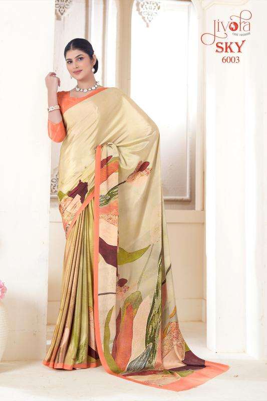 Jivotra Sky Crepe Soft silk Designer sarees in Mumbai