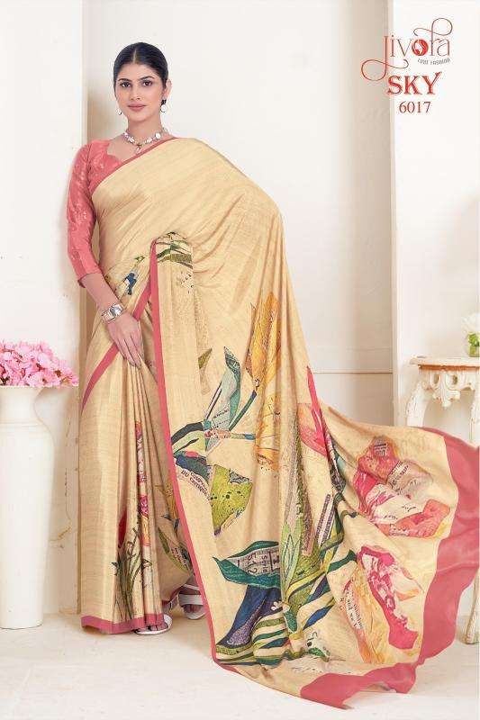 Jivotra Sky Crepe Soft silk Designer sarees in Mumbai