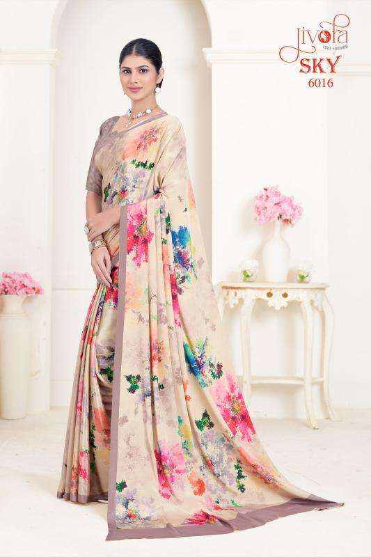 Jivotra Sky Crepe Soft silk Designer sarees in Mumbai