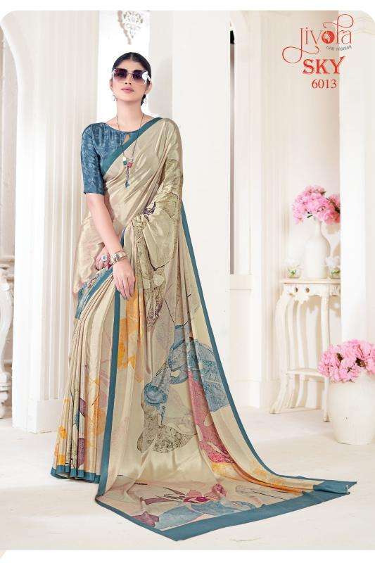 Jivotra Sky Crepe Soft silk Designer sarees in Mumbai