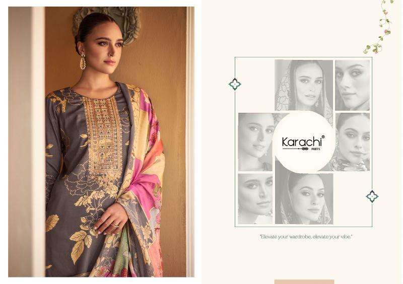 Karachi Prints Aaliyah Wholesale dress materials suppliers