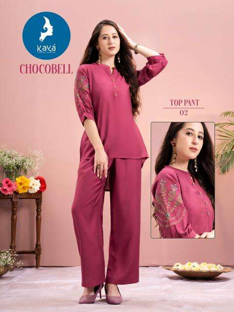 Kaya Chocobell Vatican Silk Co Ord Set Kurti exporters in Mumbai