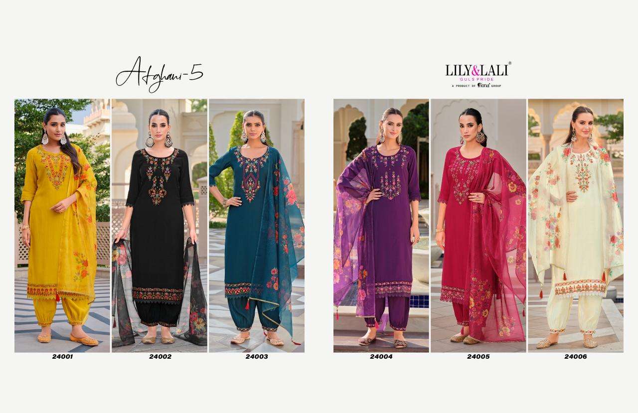 Lily & Lali Afghani Vol 5 kurti Suppliers in India