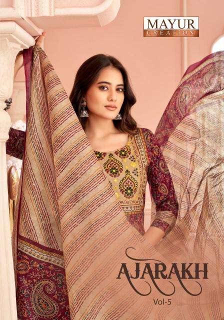 Mayur Ajarakh Vol 5 Wholesale Kurtis in Ahmedabad textile market