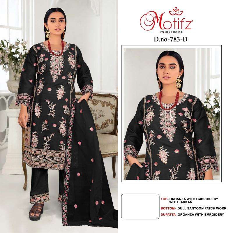 Motifz 783 Organza Pakistani silk suits in Mumbai